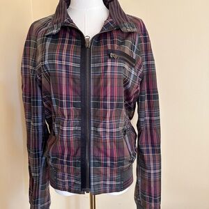 Hugo Boss L.Edition Multicolor Plaid Bomber Jacket Y2K Size 38R Rare